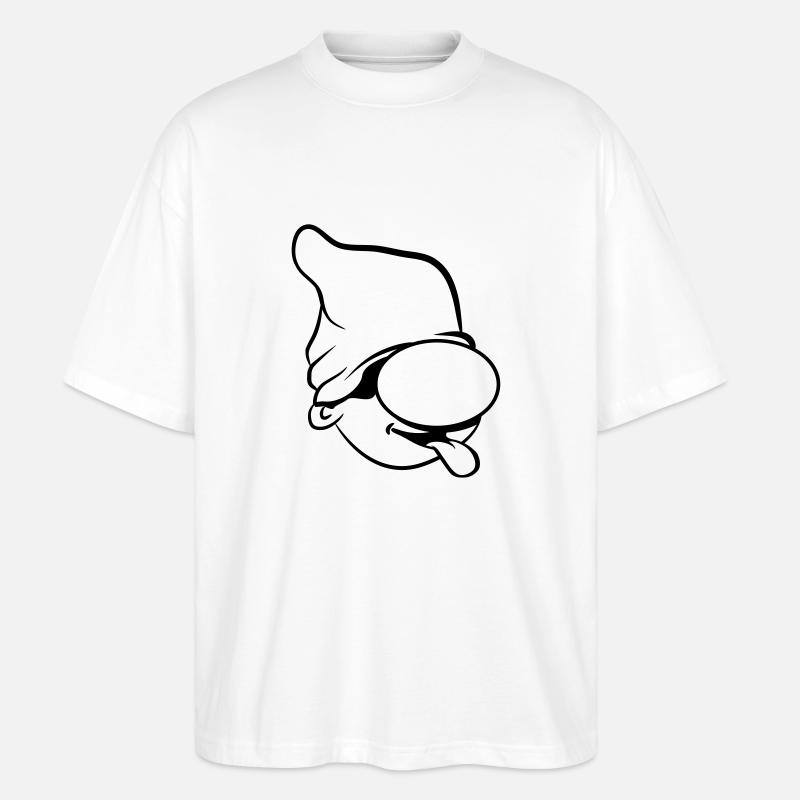 Nain de langue humour drôle - T-shirt bio Blaster 2.0 coupe oversize Stanley/Stella Unisexe - blanc