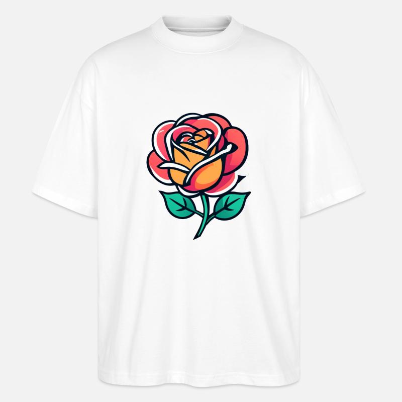 Rose - Stanley/Stella Oversized Unisex Bio T-Shirt Blaster 2.0 - Weiß