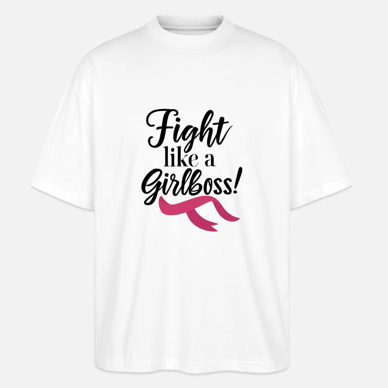 Battez-vous comme une girlboss ! - T-shirt bio Blaster 2.0 coupe oversize Stanley/Stella Unisexe - blanc