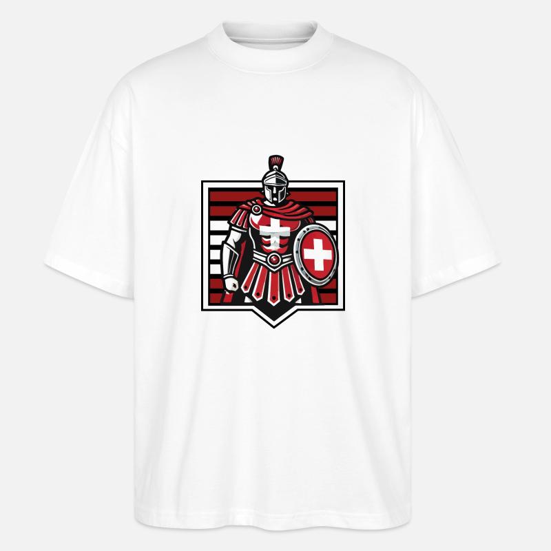 Gladiator Schweiz #2 - Stanley/Stella Oversized Unisex Bio T-Shirt Blaster 2.0 - Weiß