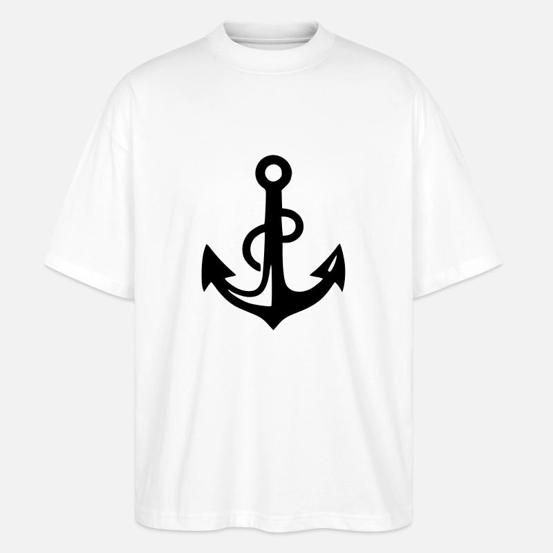 Anker für das Boot - Stanley/Stella Oversized Unisex Bio T-Shirt Blaster 2.0 - Weiß