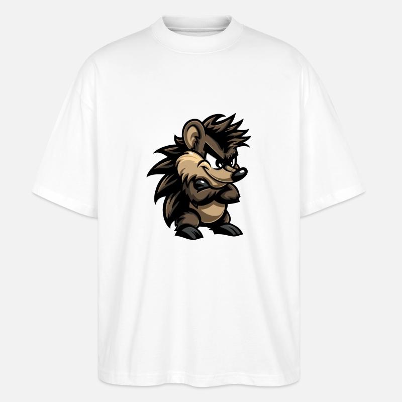 Igel Comic - Stanley/Stella Oversized Unisex Bio T-Shirt Blaster 2.0 - Weiß