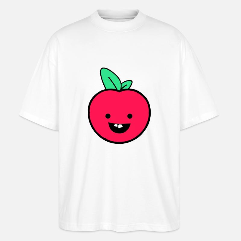 apfel smile - Stanley/Stella Oversized Unisex Bio T-Shirt Blaster 2.0 - Weiß