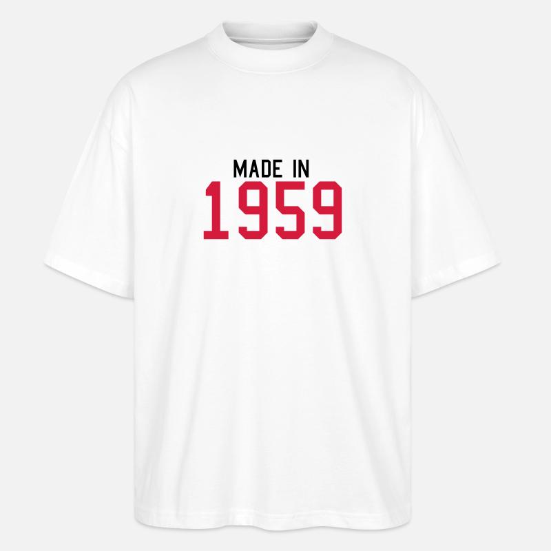 1959 - Stanley/Stella Oversized Unisex Bio T-Shirt Blaster 2.0 - Weiß