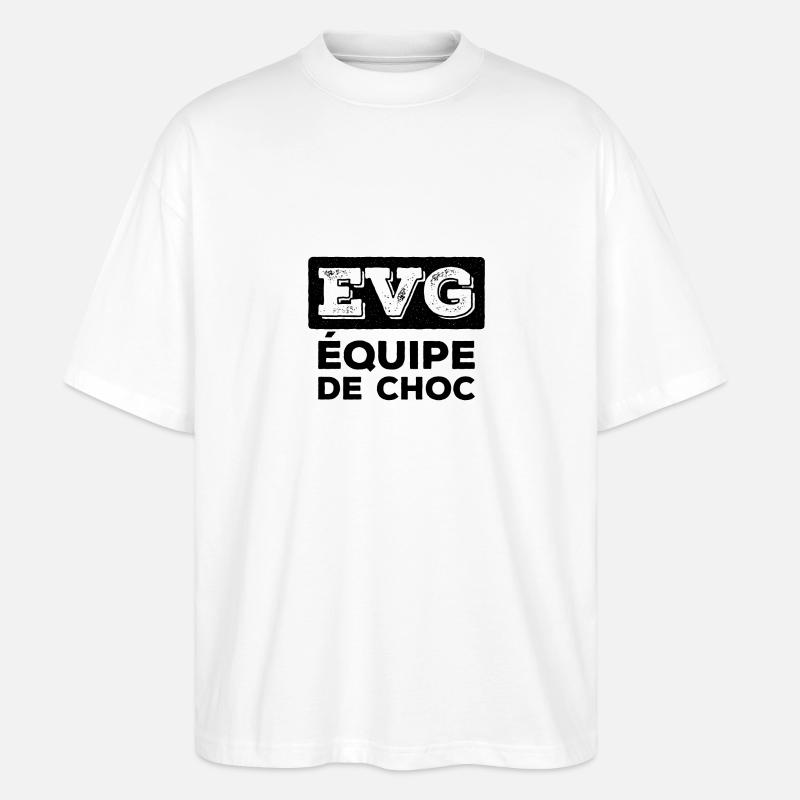 Evg équipe de choc - T-shirt bio Blaster 2.0 coupe oversize Stanley/Stella Unisexe - blanc