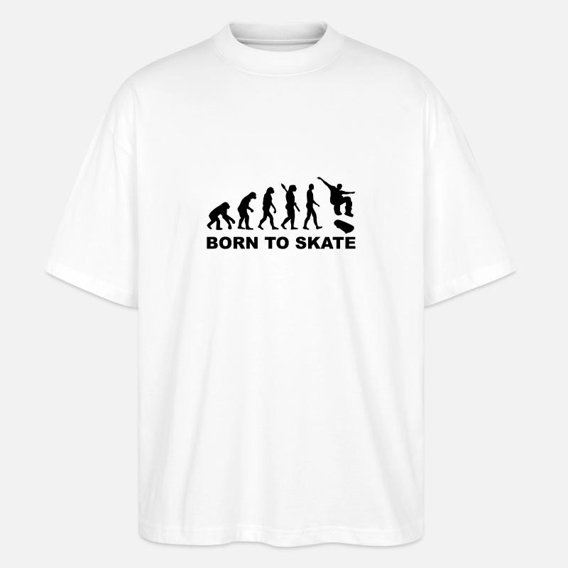 Évolution Skateboard - T-shirt bio Blaster 2.0 coupe oversize Stanley/Stella Unisexe - blanc