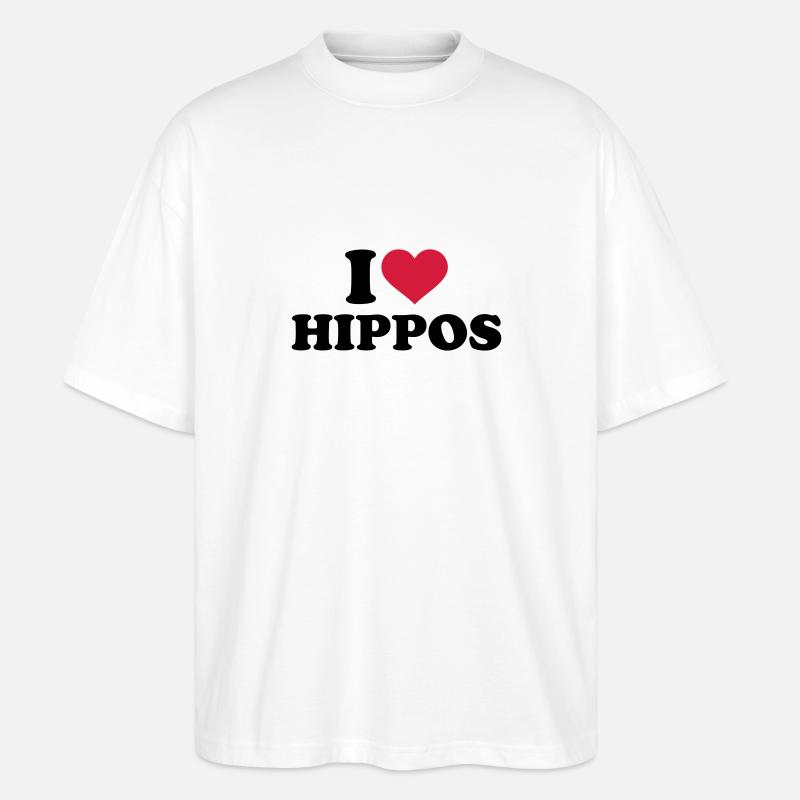 Nilpferd - Stanley/Stella Oversized Unisex Bio T-Shirt Blaster 2.0 - Weiß