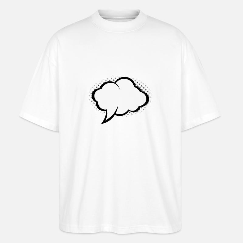 Comic Sprechblase - Stanley/Stella Oversized Unisex Bio T-Shirt Blaster 2.0 - Weiß