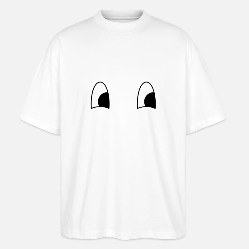 Verlegener Blick - Stanley/Stella Oversized Unisex Bio T-Shirt Blaster 2.0 - Weiß