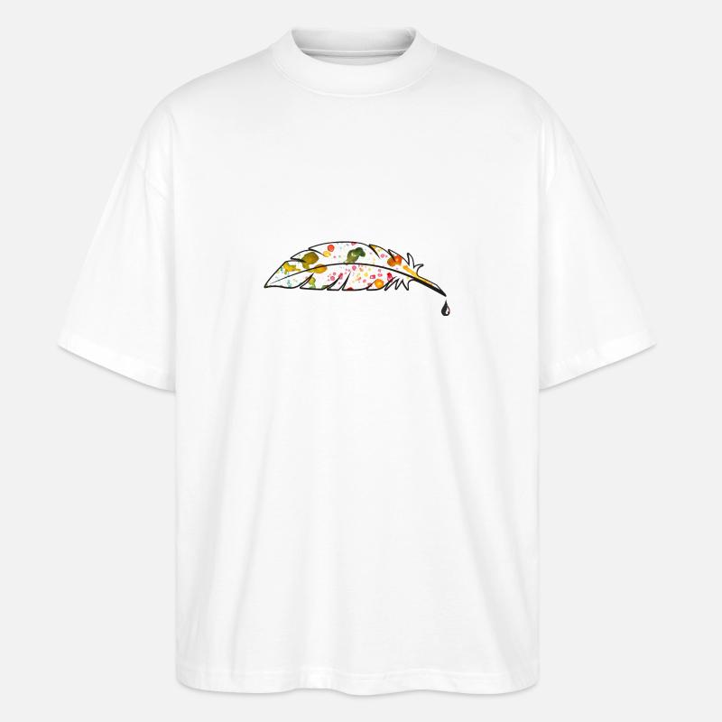 feder - Stanley/Stella Oversized Unisex Bio T-Shirt Blaster 2.0 - Weiß