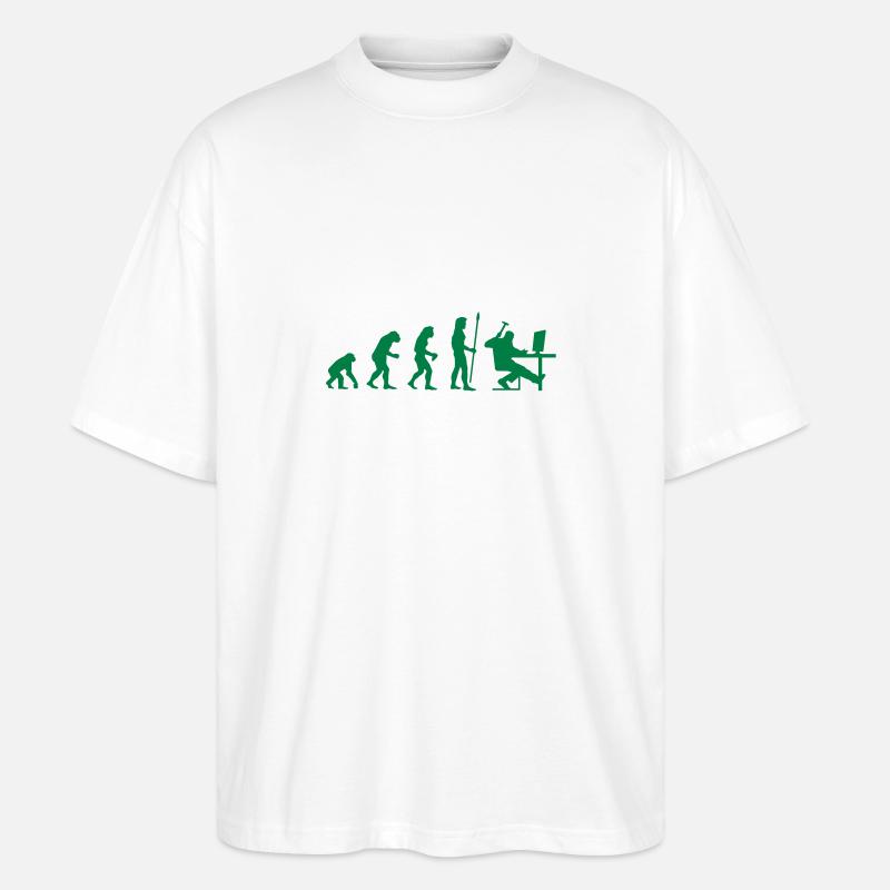 evolution_pc_1 - Stanley/Stella Oversized Unisex Organic T-shirt Blaster 2.0 - white