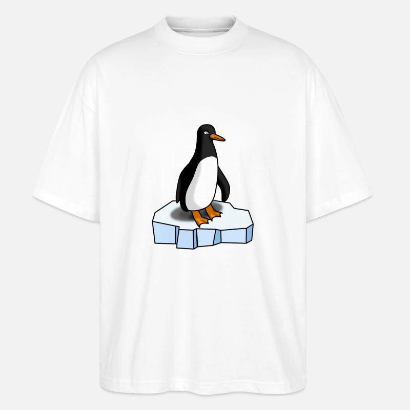 Süsser Pinguin - Stanley/Stella Oversized Unisex Bio T-Shirt Blaster 2.0 - Weiß