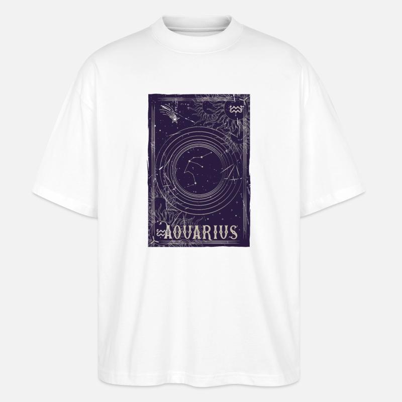 Wassermann Sternbild Ring Nachthimmel - Stanley/Stella Oversized Unisex Bio T-Shirt Blaster 2.0 - Weiß