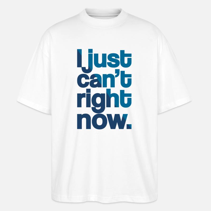 Je ne peux tout simplement pas - T-shirt bio Blaster 2.0 coupe oversize Stanley/Stella Unisexe - blanc