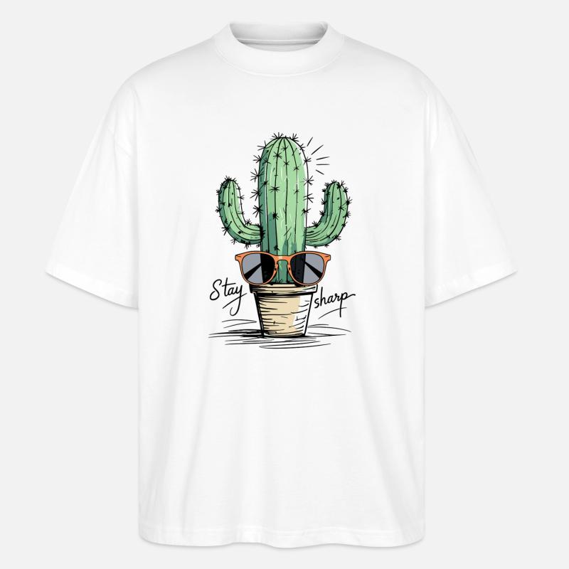 Conception de lunettes de soleil Cactus - T-shirt bio Blaster 2.0 coupe oversize Stanley/Stella Unisexe - blanc