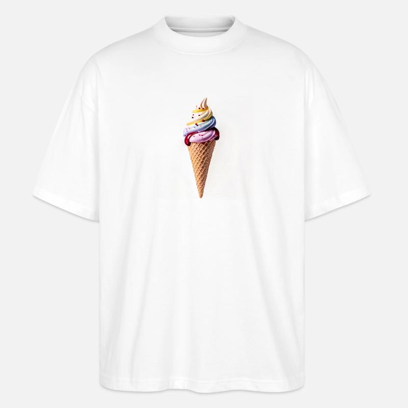 ize cream - Stanley/Stella Oversized Unisex Bio T-Shirt Blaster 2.0 - Weiß
