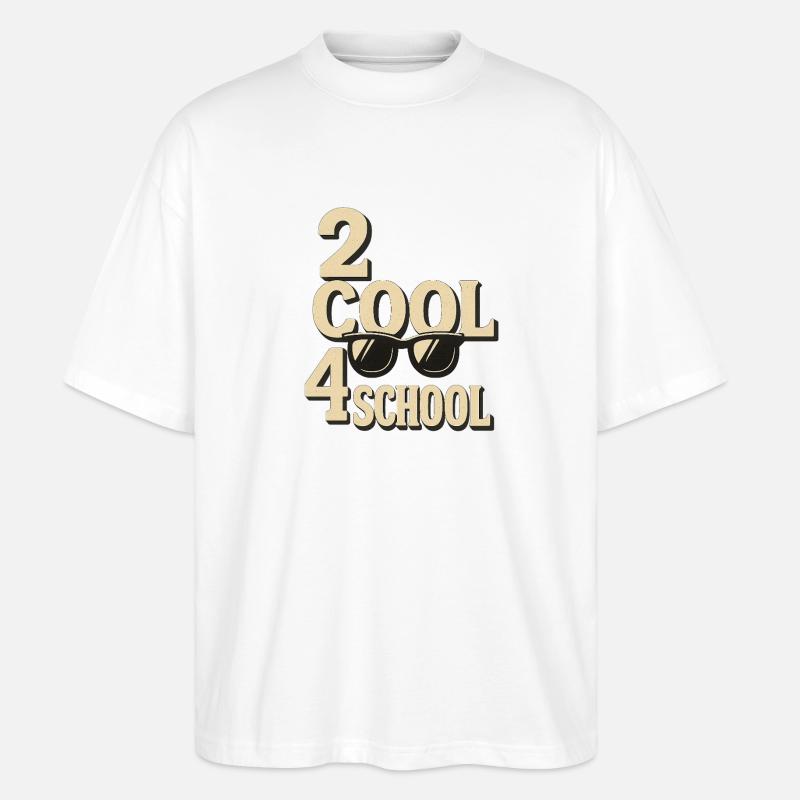 2 cool 4 Schule - Stanley/Stella Oversized Unisex Bio T-Shirt Blaster 2.0 - Weiß