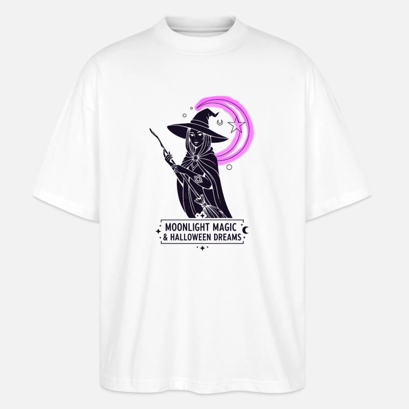 Moonlight Magic & Halloween Dreams - Stanley/Stella Oversized Unisex Bio T-Shirt Blaster 2.0 - Weiß
