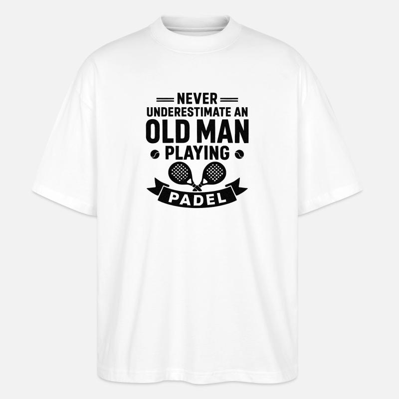 Playing Padel  - Stanley/Stella Oversized Unisex Bio T-Shirt Blaster 2.0 - Weiß