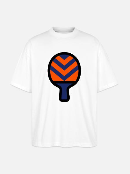 Tischtennisschläger Tischtennis Verein Sport - Stanley/Stella Oversized Unisex Bio T-Shirt Blaster 2.0 - Weiß