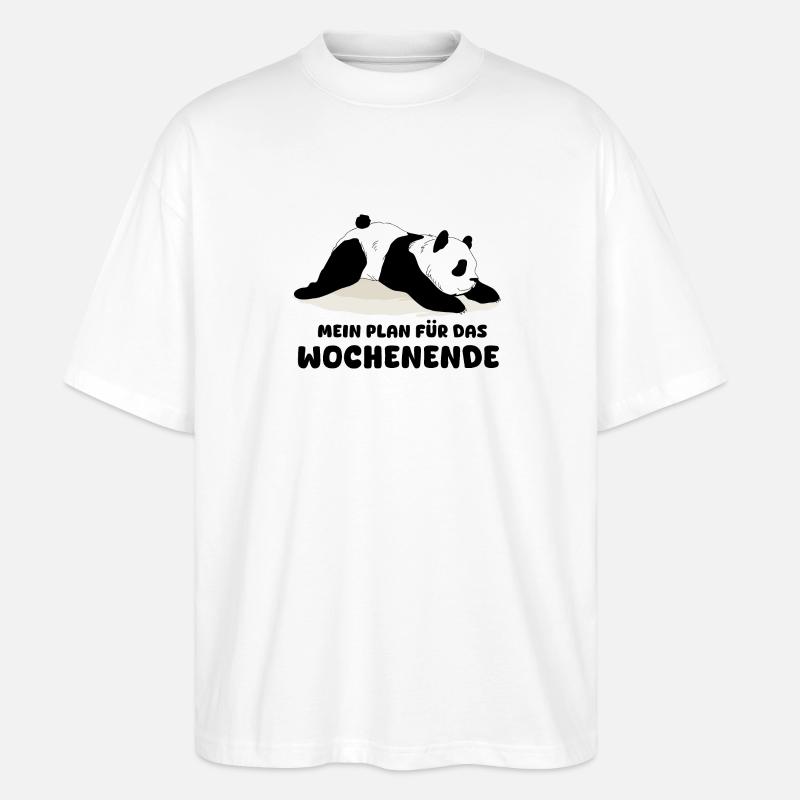 Faultier und panda - Stanley/Stella Oversized Unisex Bio T-Shirt Blaster 2.0 - Weiß