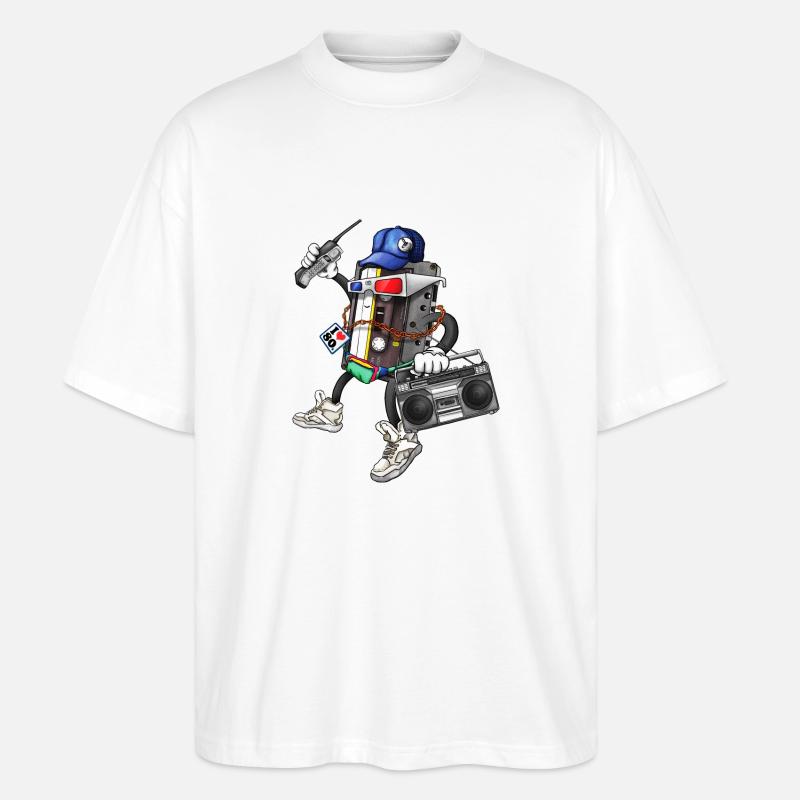 I Am The 80s - T-shirt bio Blaster 2.0 coupe oversize Stanley/Stella Unisexe - blanc