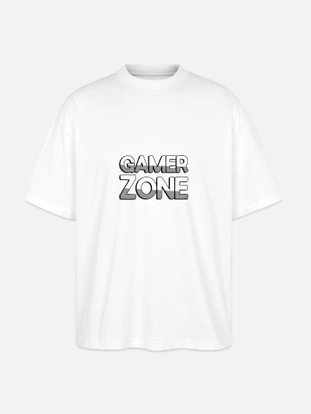 GAMER ZONE - Gaming - Stanley/Stella Oversized Unisex Bio T-Shirt Blaster 2.0 - Weiß