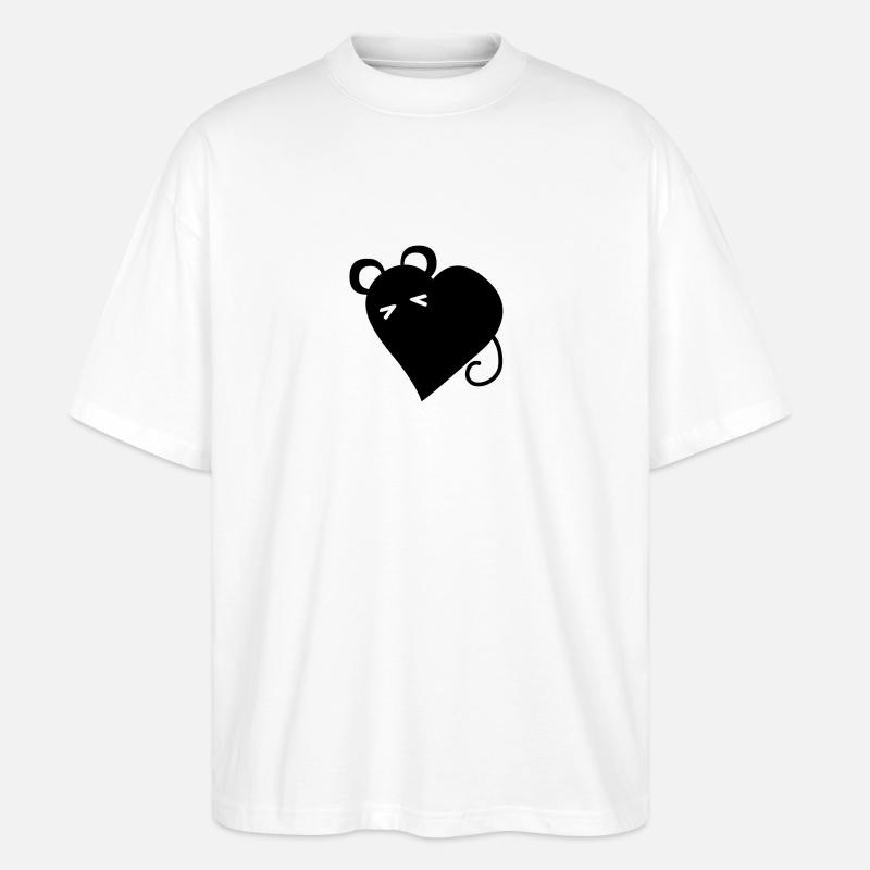 herz-maus - Stanley/Stella Oversized Unisex Bio T-Shirt Blaster 2.0 - Weiß