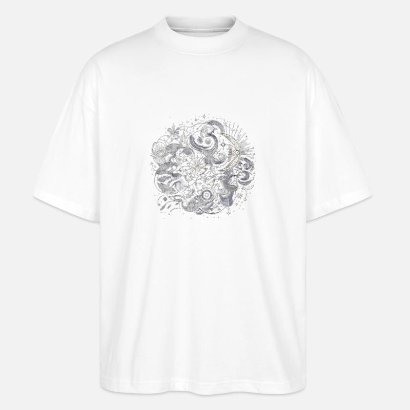 Mystische Sternenkarte - Stanley/Stella Oversized Unisex Bio T-Shirt Blaster 2.0 - Weiß