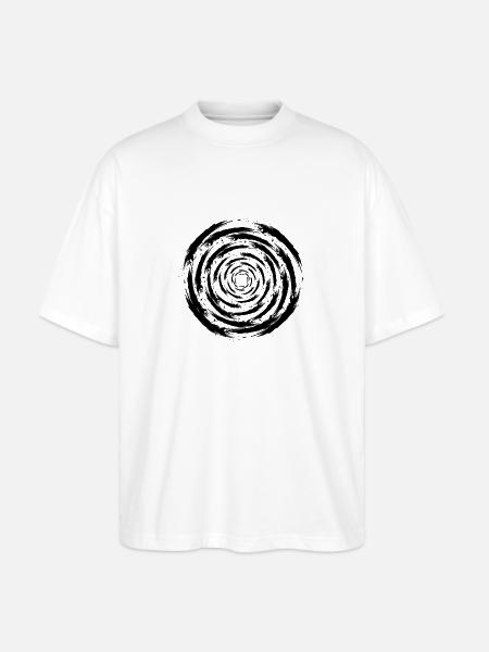 ilusión óptica círculo cepillo vórtice tormenta Nuevo - Camiseta Oversize Ecológica Unisex Stanley/Stella Blaster 2.0 - blanco