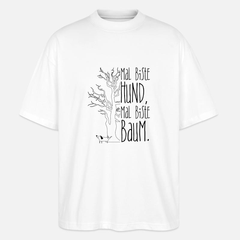 Mal Hund mal Baum - Stanley/Stella Oversized Unisex Bio T-Shirt Blaster 2.0 - Weiß