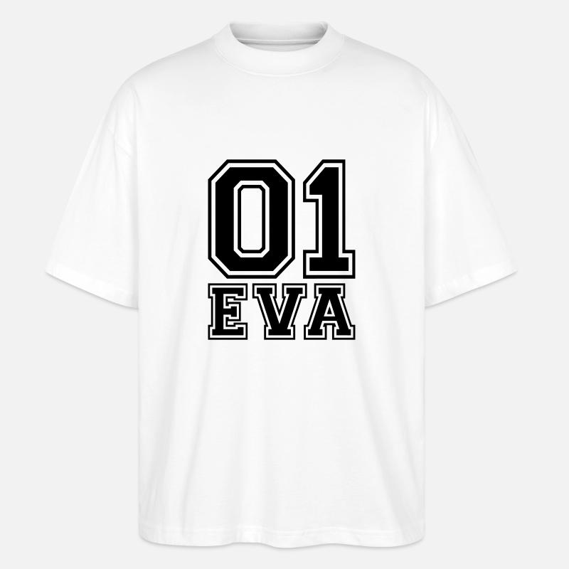 Eva - Name - Stanley/Stella Oversized Unisex Bio T-Shirt Blaster 2.0 - Weiß