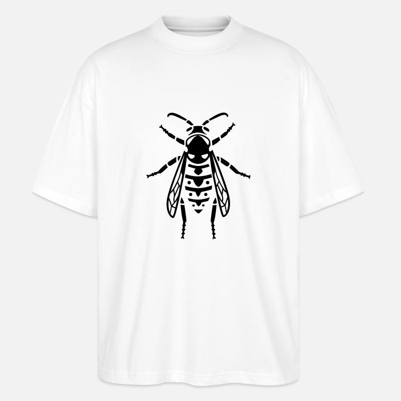 Insekt - Wespe - Stanley/Stella Oversized Unisex Bio T-Shirt Blaster 2.0 - Weiß