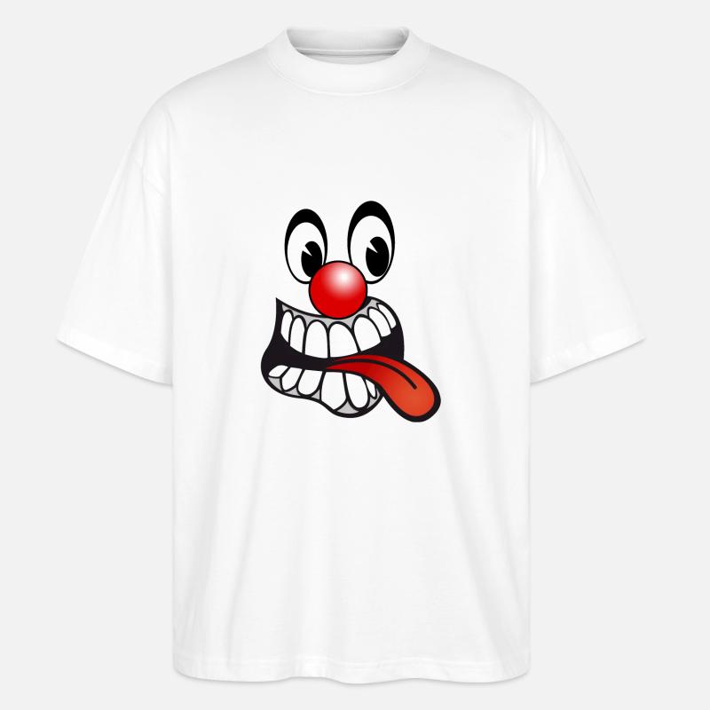 smiley design 1 - Stanley/Stella Oversized Unisex Bio T-Shirt Blaster 2.0 - Weiß
