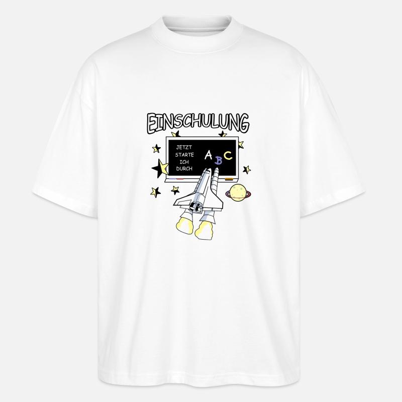 Einschulung - Stanley/Stella Oversized Unisex Bio T-Shirt Blaster 2.0 - Weiß