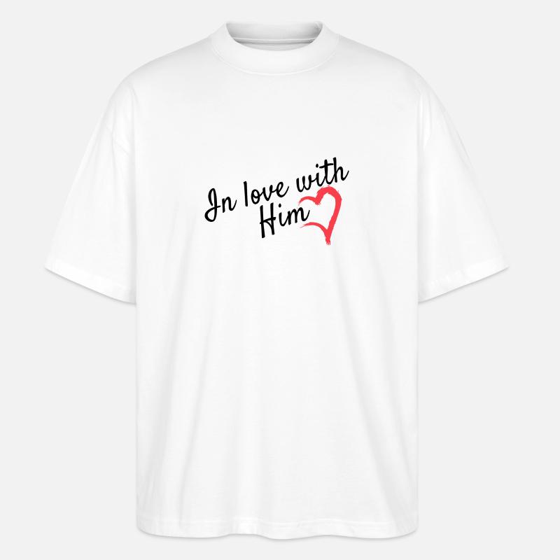 Kære partner look - Stanley/Stella Oversize Unisex Øko T-shirt Blaster 2.0 - hvid
