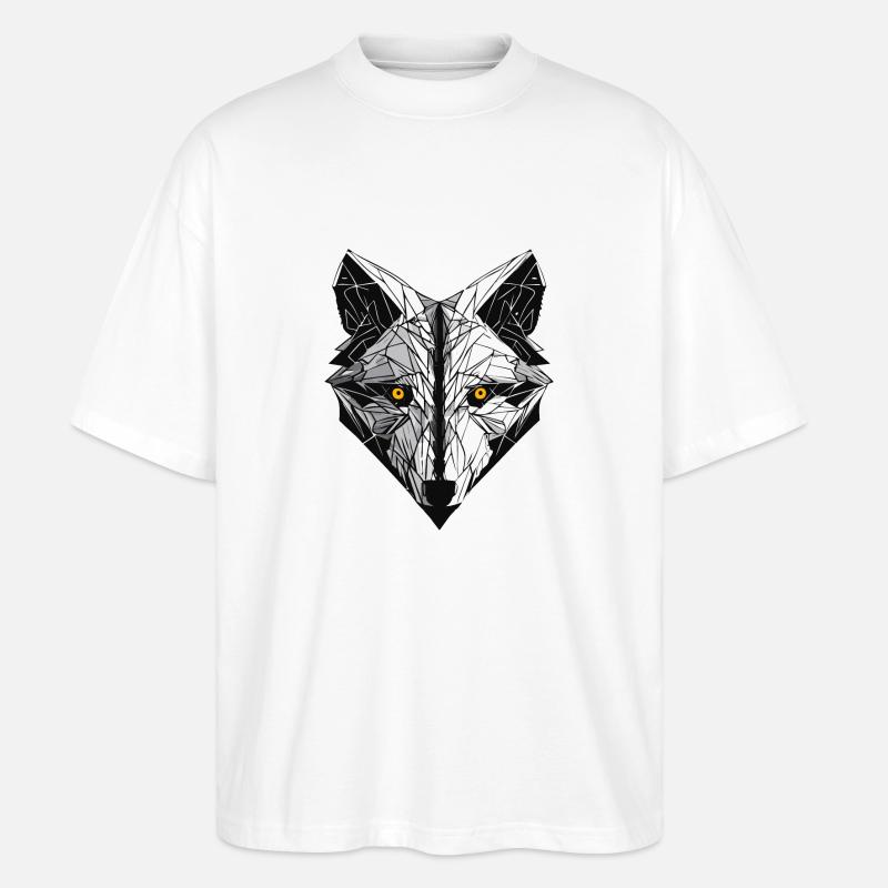 Wolf - Stanley/Stella Oversized Unisex Bio T-Shirt Blaster 2.0 - Weiß