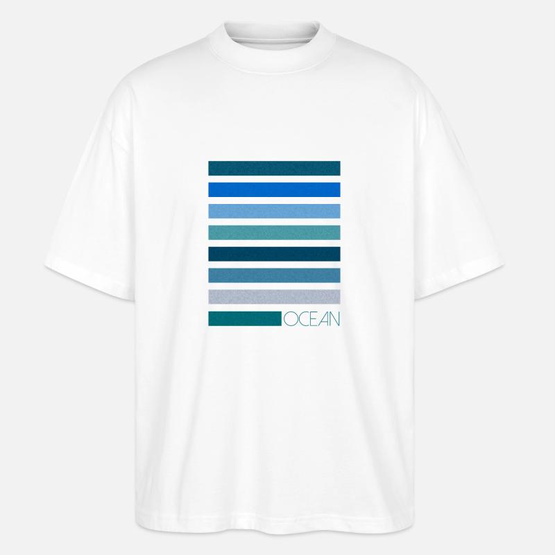 all the colours - ocean - Stanley/Stella Oversized Unisex Bio T-Shirt Blaster 2.0 - Weiß