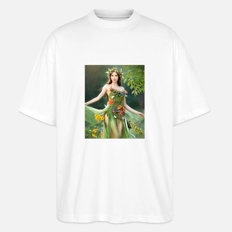 Grüne Fee. - Stanley/Stella Oversized Unisex Bio T-Shirt Blaster 2.0 - Weiß