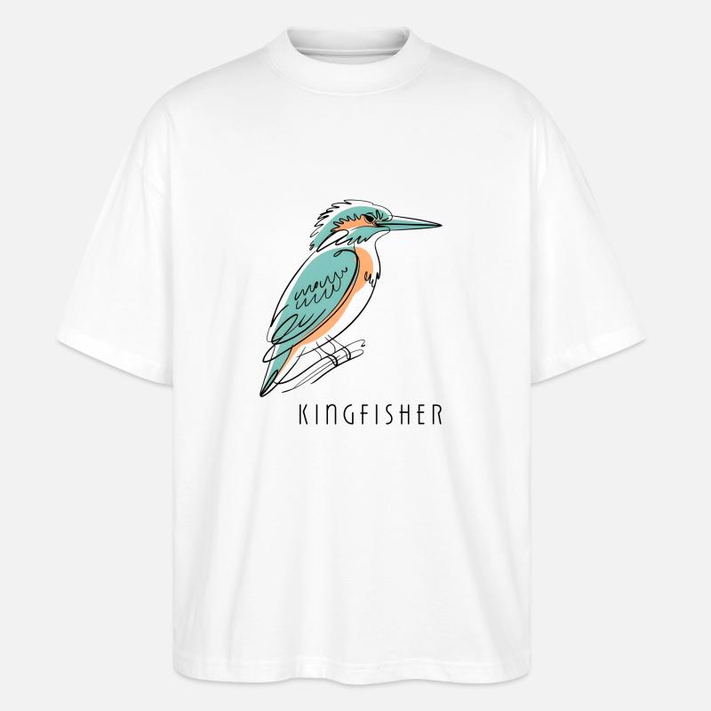 Martin-pêcheur Eisvogel - T-shirt bio Blaster 2.0 coupe oversize Stanley/Stella Unisexe - blanc
