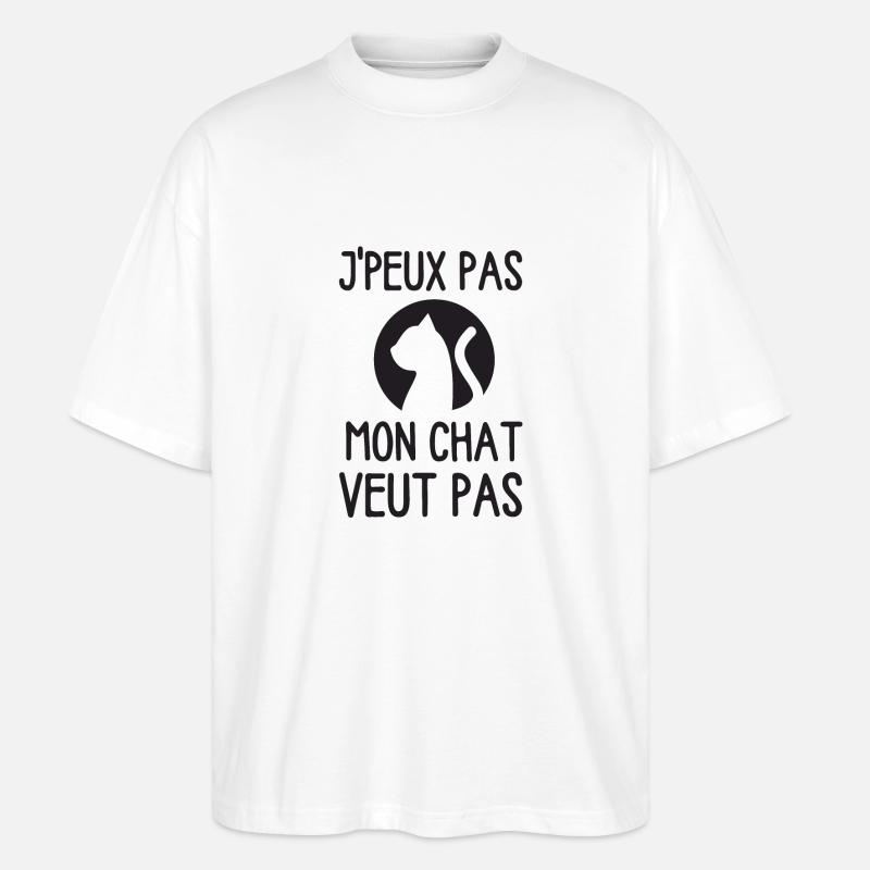 Chat mignon Ragdoll chaton doux - T-shirt bio Blaster 2.0 coupe oversize Stanley/Stella Unisexe - blanc