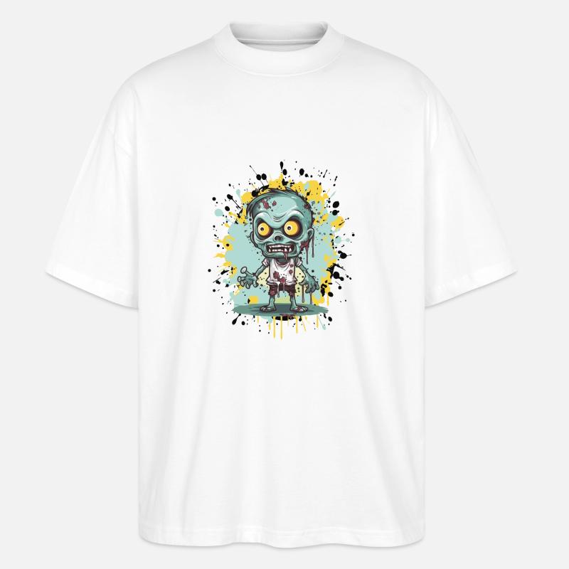 Zombie Comic - Stanley/Stella Oversized Unisex Bio T-Shirt Blaster 2.0 - Weiß