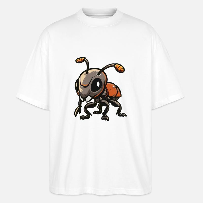 Ameise Comic - Stanley/Stella Oversized Unisex Bio T-Shirt Blaster 2.0 - Weiß