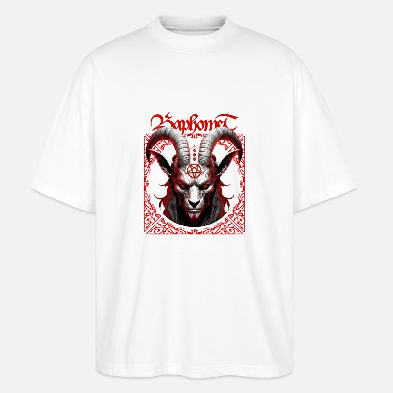 Baphomet - Stanley/Stella Oversized Unisex Bio T-Shirt Blaster 2.0 - Weiß