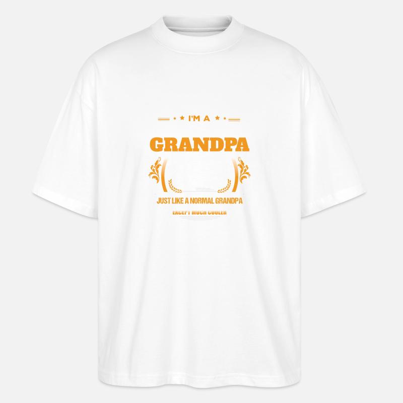 Jagd-Großvater-Hemd-Geschenk-Idee - Stanley/Stella Oversized Unisex Bio T-Shirt Blaster 2.0 - Weiß