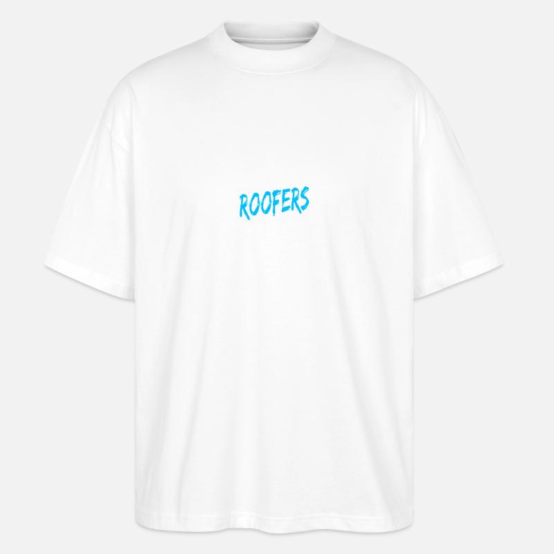 Master roofer roofer beard gift - Stanley/Stella Oversized Unisex Organic T-shirt Blaster 2.0 - white