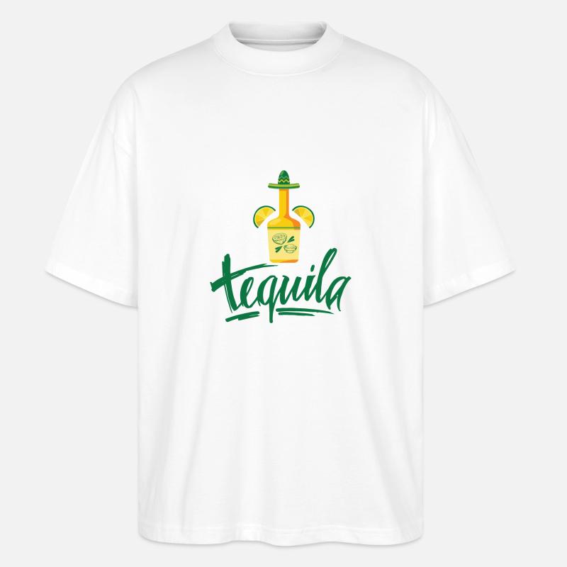 Tequila Geschenkidee - Stanley/Stella Oversized Unisex Bio T-Shirt Blaster 2.0 - Weiß