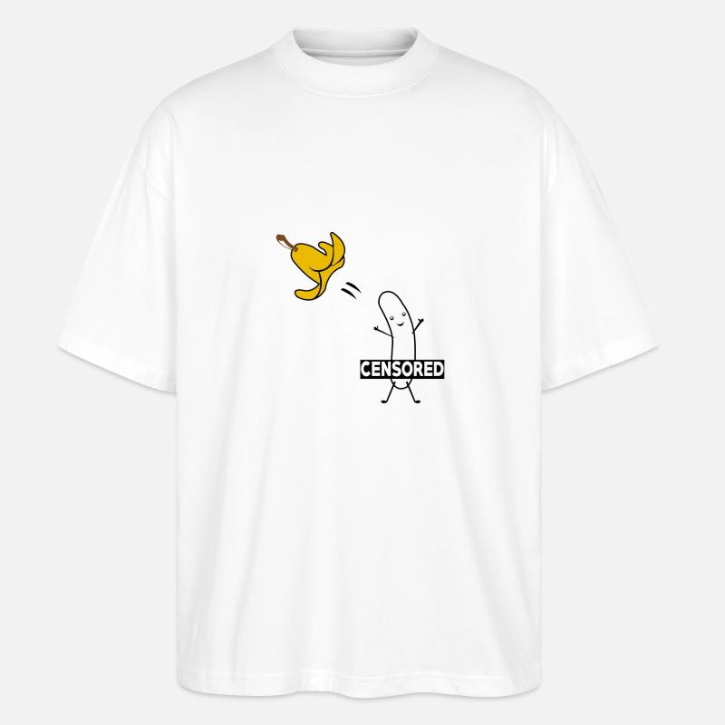 STRIPTEASE BANANA DRÔLE COMIQUE - T-shirt bio Blaster 2.0 coupe oversize Stanley/Stella Unisexe - blanc