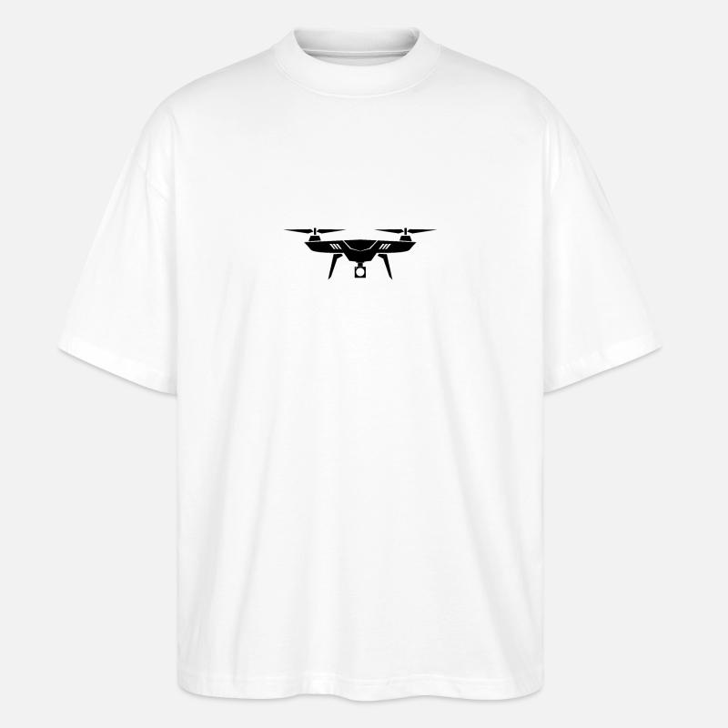 Drohne - Stanley/Stella Oversized Unisex Bio T-Shirt Blaster 2.0 - Weiß