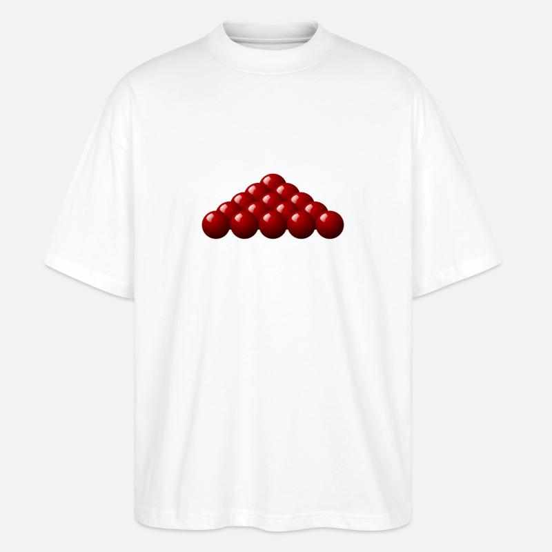 Billiardkugeln - Stanley/Stella Oversized Unisex Bio T-Shirt Blaster 2.0 - Weiß